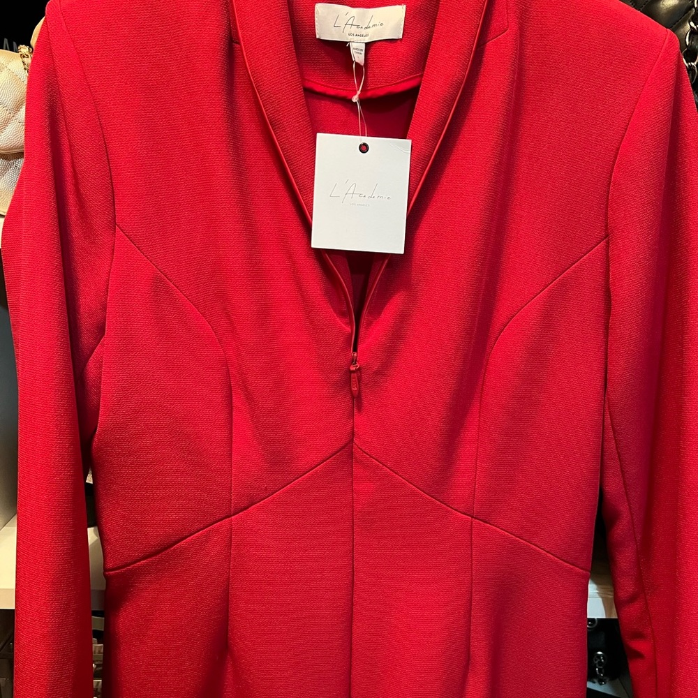 L'Academie The Julia Jumpsuit in Scarlet Red SzLarge - Picture 7 of 11